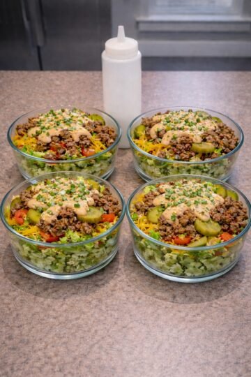 Big Mac Cheese Protein Bowls